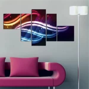H1 Multicolor Decorative MDF Painting (5 Pieces)