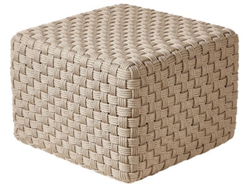 Beliani Pouffe Nalli Synthetic Material Taupe