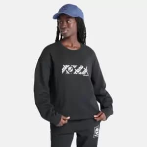 Timberland Cropped Logo Sweatshirt For Her In Black Black, Size L