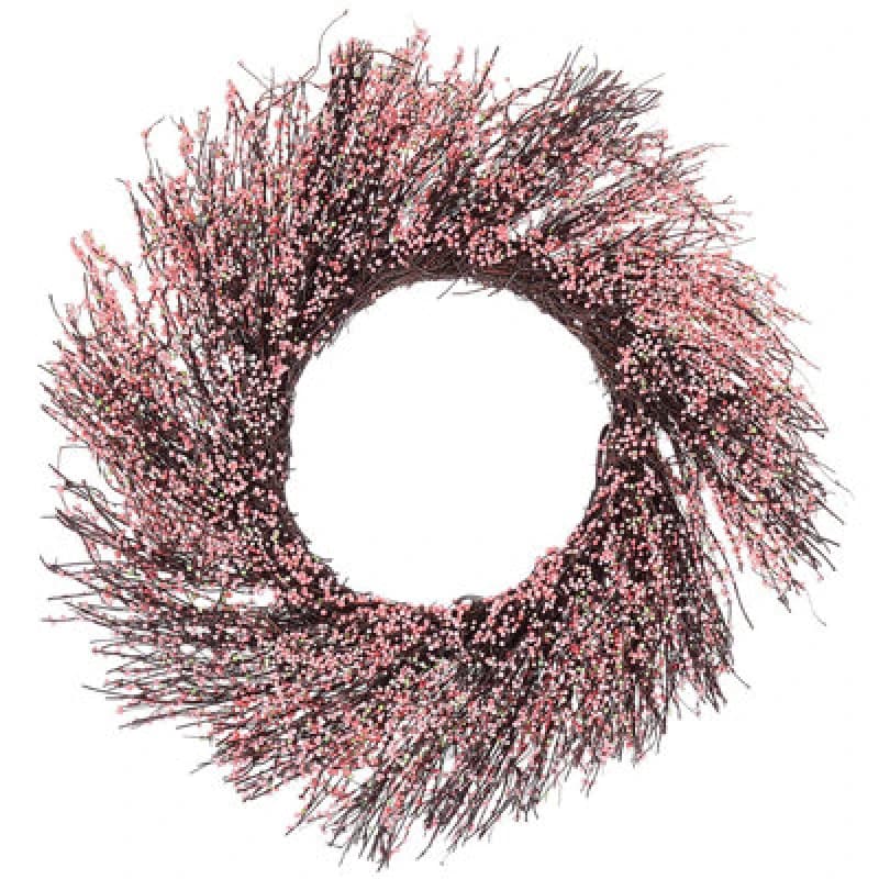 Beliani Decorative Wreath Galletas 50 Cm Pink