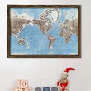 Map043 Multicolor Decorative Framed MDF Painting