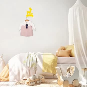 Deer - Yellow Yellow Metal Wall Hook