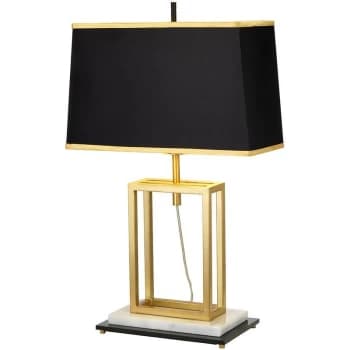 Atlas - 1 Light Table Lamp Brushed Brass, E27 - Elstead