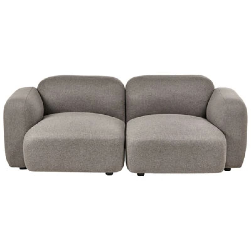 Beliani Sofa 3 Seater Afoss Fabric Dark Grey