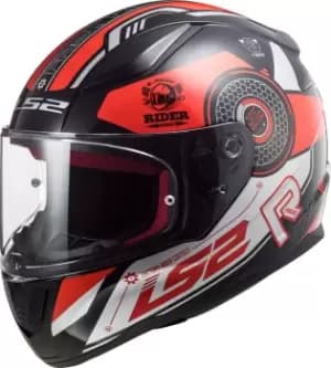 LS2 FF353 Rapid Stratus Gloss Black Red Silver M