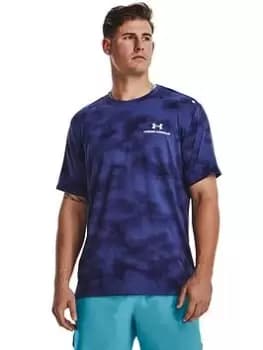 Under Armour Training Rush Energy Print S/s, Blue Size M Men