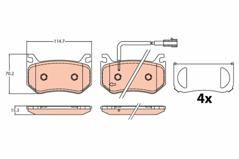 Brake pad set TRW GDB2209