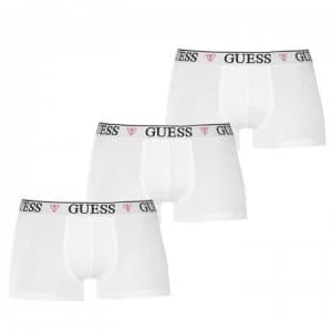 Guess 3 Pack Logo Trunks - White