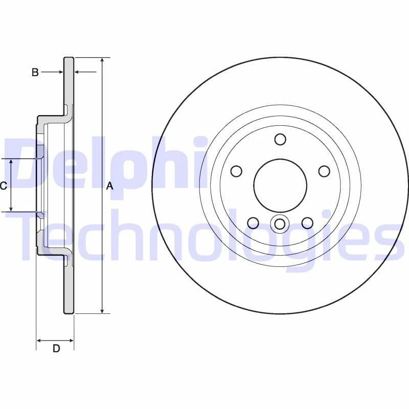 DELPHI Brake disc DELPHI BG4766C