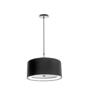 Sienna Cylindrical 1 Light Pendant Black