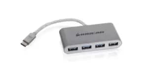 iogear HUB-C USB 3.2 Gen 2 (3.1 Gen 2) Type-C 5000 Mbps Silver