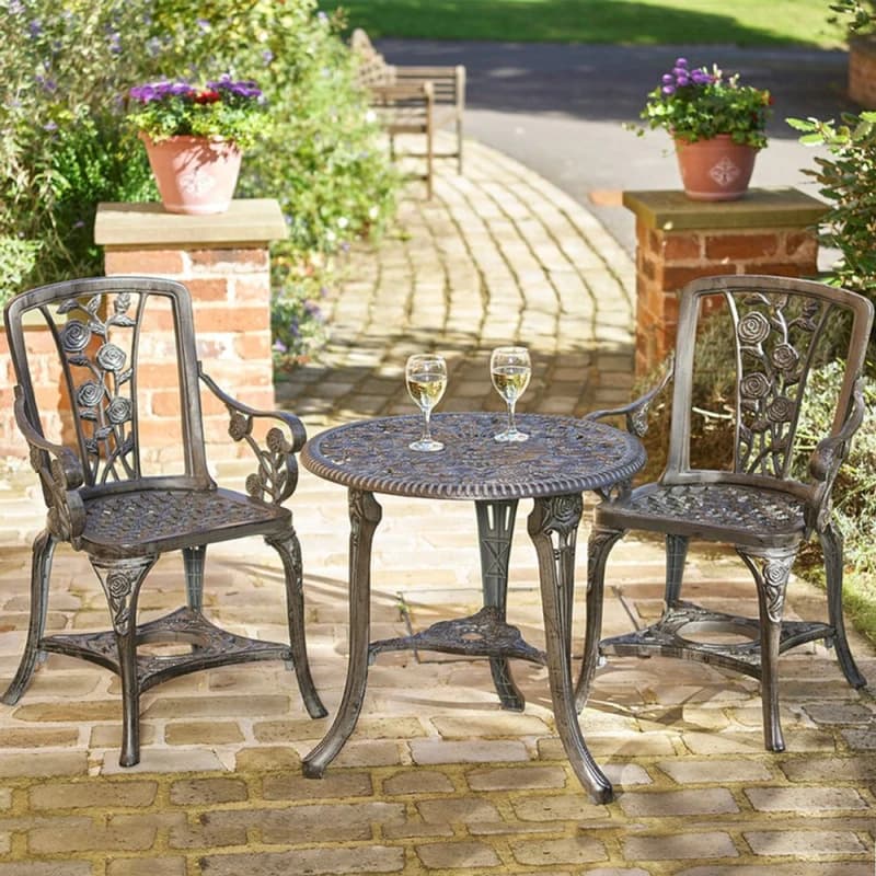 Gablemere 3-pc Rose Arm Chair Patio Set Grey