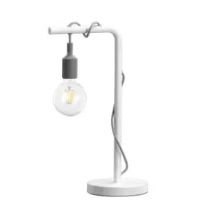 Wire Large Basic Table Lamp, White, Grey