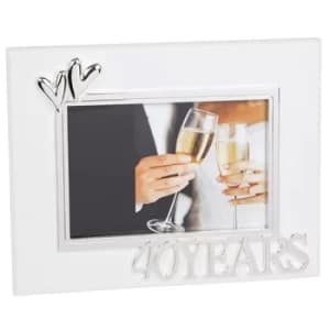 Heart 40th Anniversary Frame 6x4