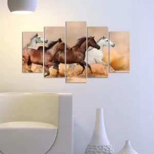 5M-67 Multicolor Decorative MDF Painting (5 Pieces)
