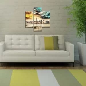 3MDF-040 Multicolor Decorative MDF Painting (3 Pieces)