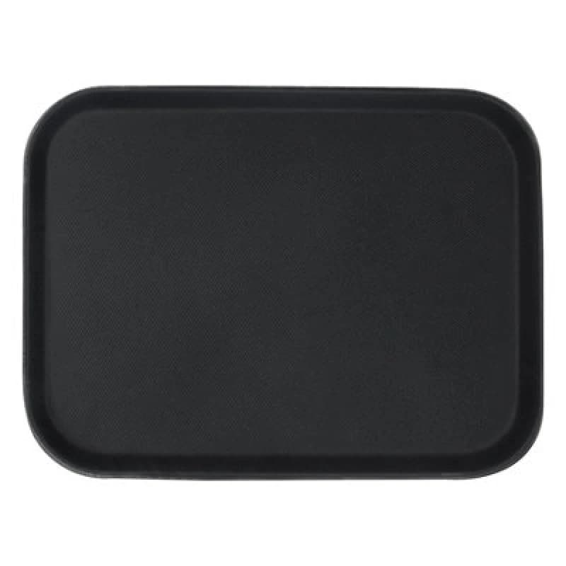 Argon Tableware Rectangle Non-Slip Serving Tray - 51cm x 38cm - Black Black