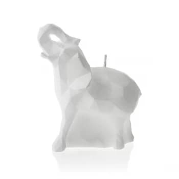 White Medium Elephant Candle