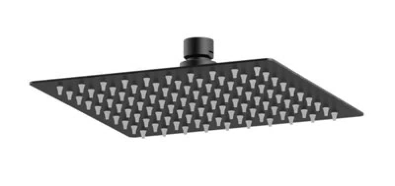 Balterley Square Fixed Head, 200mm - Matt Black