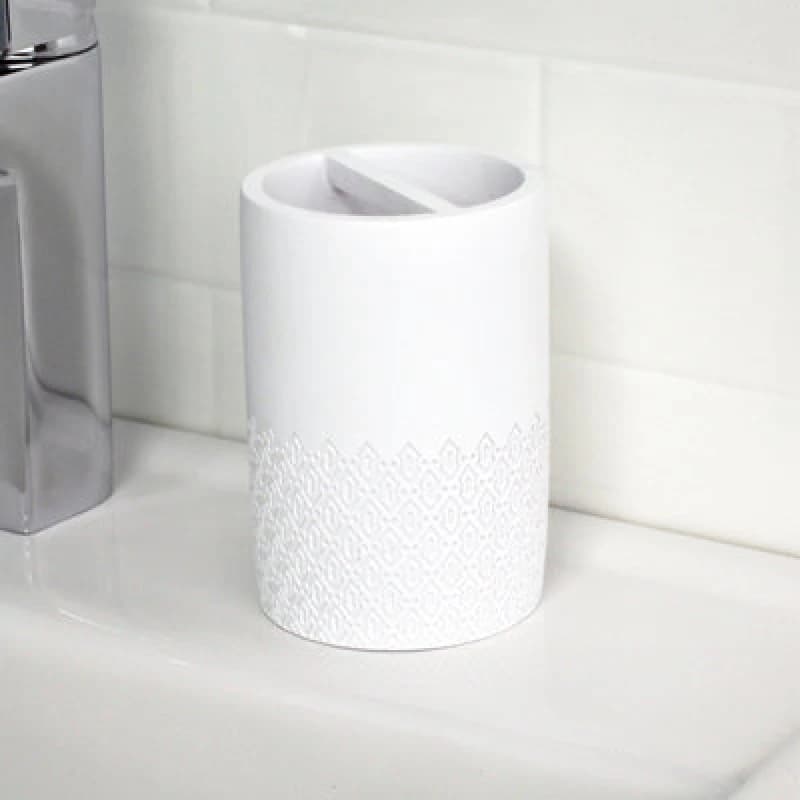 Showerdrape Chantilly White Collection Tumbler White