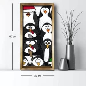 3060AHS-032 Multicolor Decorative Framed MDF Painting