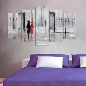 5PMDF-64 Multicolor Decorative MDF Painting (5 Pieces)