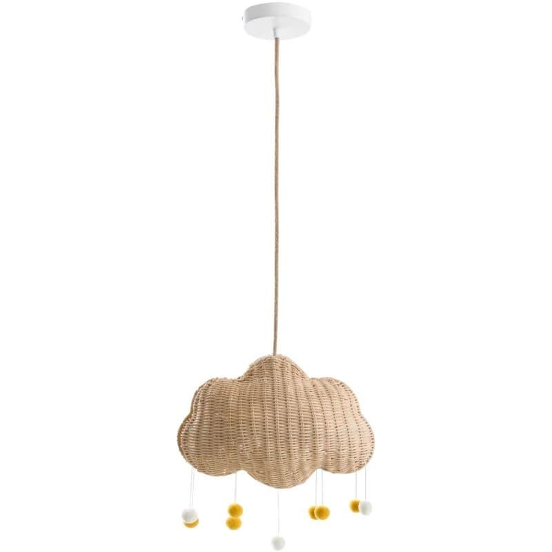 Beliani Pendant Lamp Cloud Onon Rattan Natural