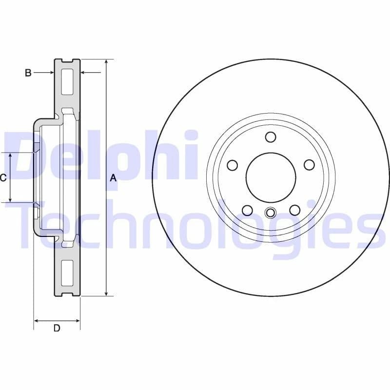 DELPHI Brake disc DELPHI BG9156C