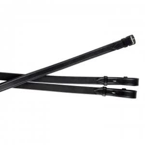 Collegiate Plain Leather Reins - Black