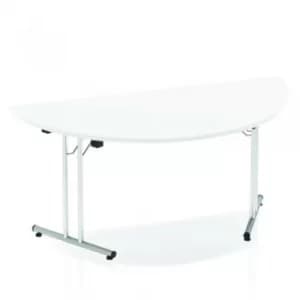 Impulse Folding Semicircle Table 1600 White