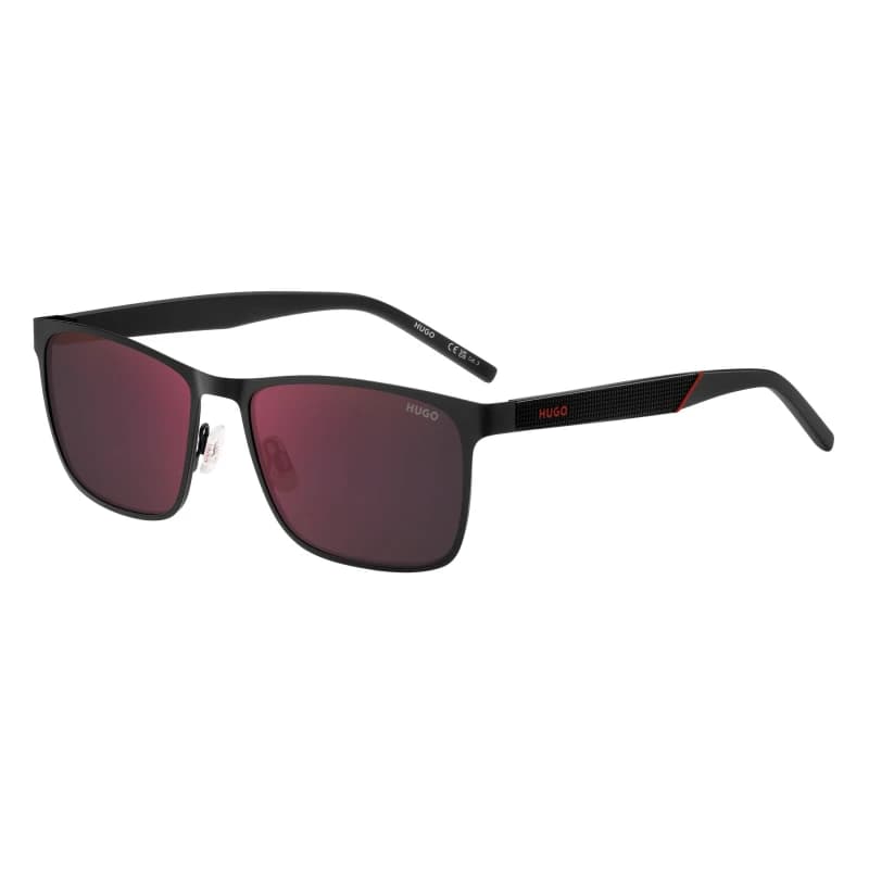 Hugo Rectangular Matte Black male 57 cm