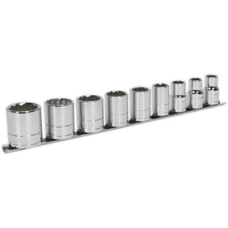 Loops 9 PACK - Whitworth Socket Set - 1/2" Imperial Square Drive 12 Point HIGH TORQUE Multi