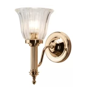 Carroll Classic 1 Light Wall Light, Rose Gold, IP44