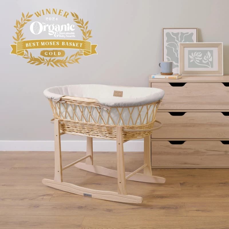 Clair de Lune Clair de Lune Organic Wicker Moses - Cream