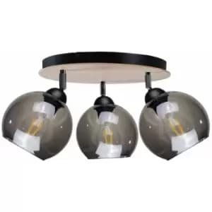 Keter Wood Ceiling Spotlight Clusters Black, 30cm, 3x E27