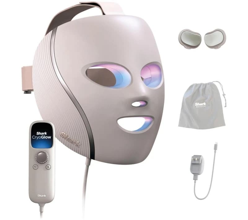 Shark CryoGlow Under-Eye Cooling & LED Anti Ageing & Blemish Repair Mask FW312UKPK - Pink FW312UKPK