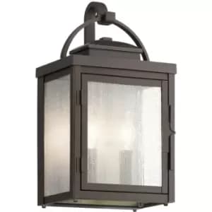 Elstead Kichler Carlson Outdoor Wall Lantern Rubbed Bronze, IP44