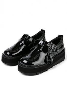 Kickers Kick Stack T-Bar Shoe - Black