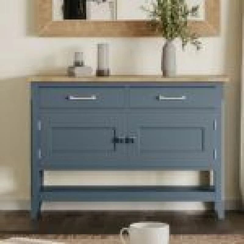 Baumhaus Signature Blue Small Sideboard / Hall Console Table