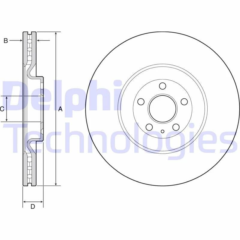 DELPHI Brake disc DELPHI BG9233C