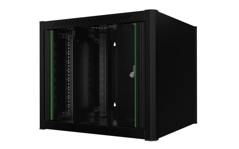 Lanview RWM09U56BL rack cabinet 9U Wall mounted rack Black