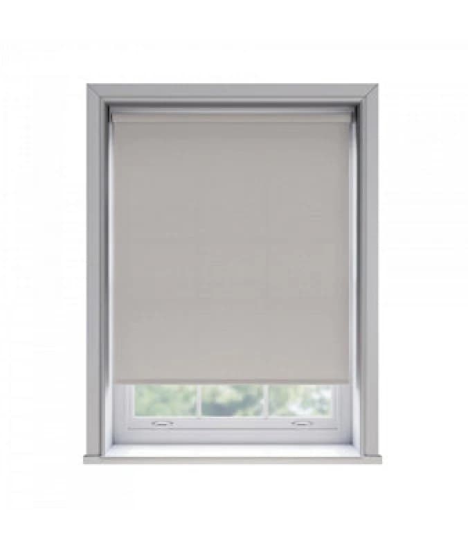 65Cm No Drill Self Adhesive Mink Thermal Blackout Roller Blind (170Cm Drop)