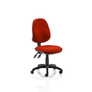 Dynamic Permanent Contact Backrest Task Operator Chair Without Arms Eclipse Plus II Tabasco Red Seat Without Headrest High Back
