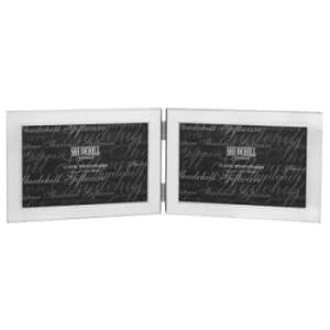 Plain Silver Frame 6x4 Double Folding Landscape