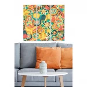 MDF70910175 Multicolor Decorative MDF Painting (3 Pieces)