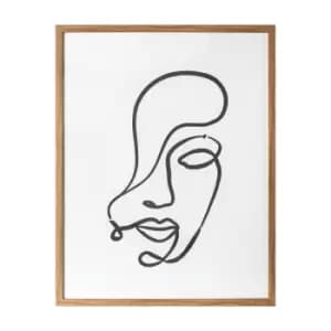 71 x 91cm Line Drawing Framed Print