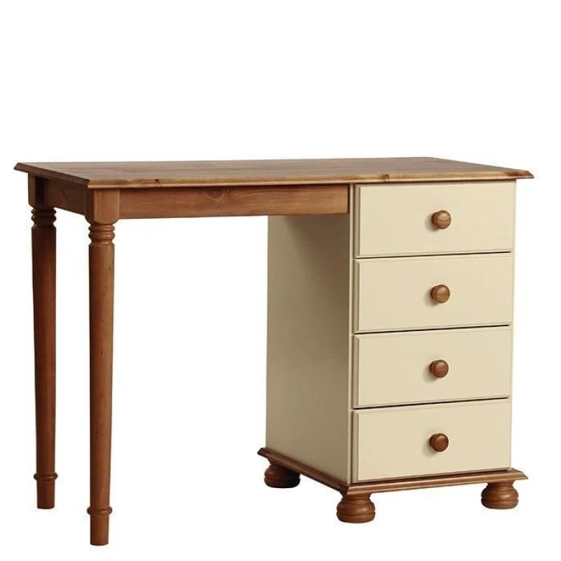 netfurniture Dens Single Dressing Table With Drawers Cream