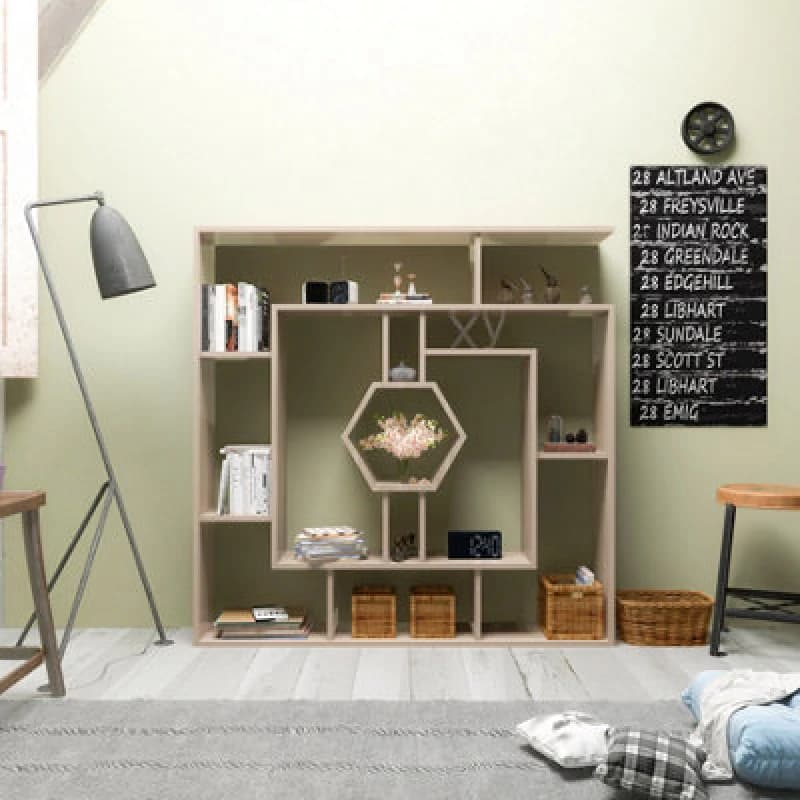 Decorotika Labrina Geometric Design Bookcase Cordoba