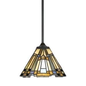 1 Light Ceiling Pendant Bronze, Tiffany, E27