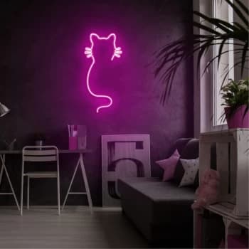 Cat - Pink Pink Wall Lamp